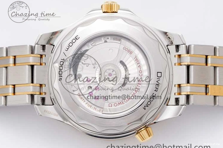 0118 ZeroBulk Seamaster Diver 300M SS YG Blue Ceramic Bezel JVSF 1:1 Best Edition Blue Dial on SS YG Bracelet A 7784